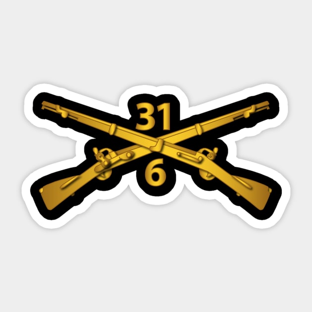 6th Bn - 31st Infantry Regiment Branch wo Txt Sticker by twix123844